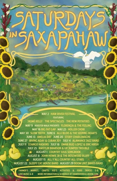 Saturdays in Saxapahaw Outdoor Concert and Market Series
