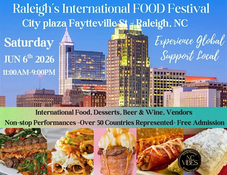 Raleigh International Food Festival June 6