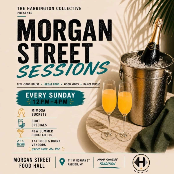 Morgan Street Sessions Sunday DJ Brunch at Morgan Street Food Hall