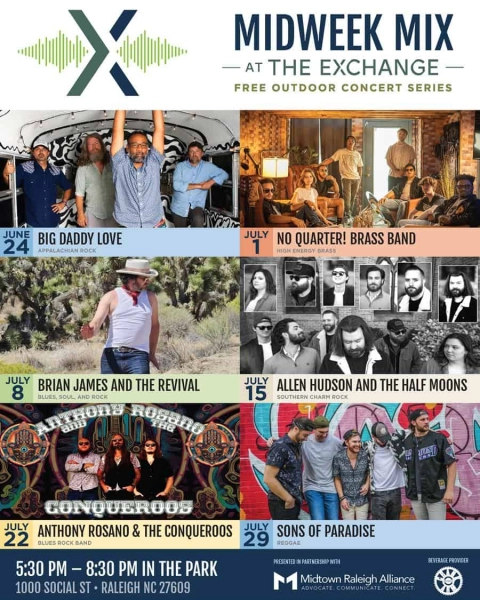 Midweek Mix Free Outdoor Concerts at The Exchange