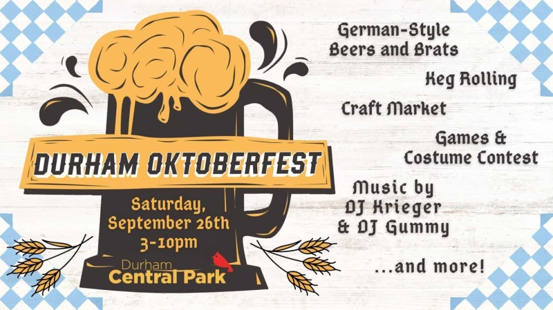 Durham Oktoberfest at Durham Central Park Sept 26